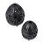 Ceramic tealight candleholders, 'Illuminate' (pair) - Oaxaca Black Pottery Ceramic Tealight Candleholders (Pair) (image 2d) thumbail