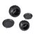 Ceramic tealight candleholders, 'Illuminate' (pair) - Oaxaca Black Pottery Ceramic Tealight Candleholders (Pair) (image 2e) thumbail