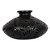 Ceramic decorative vase, 'Oaxacan Vessel' - Oaxaca Barro Negro Decorative Ceramic Floral Motif Low Vase (image 2c) thumbail
