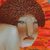 'Nude with Orange Pillows' - Signed Mixed Media Painting in Orange from Mexico (image 2b) thumbail
