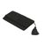 Cotton wallet, 'Midnight Sky Garden' - Handcrafted Black Embroidered Cotton Wallet with Tassel (image 2d) thumbail