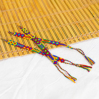 Cotton wristband bracelets, 'Colorful Concoction' (set of 3) - Colorful Handwoven Cotton Wristband Bracelets (Set of 3)
