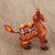 Wood alebrije figurine, 'Desert King' - Orange Alebrije Camel with Multicolor Hand Painted Motifs (image 2b) thumbail