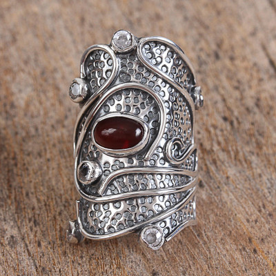 Garnet and topaz cocktail ring, Urban Mystique