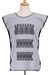 Handwoven embroidered cotton blouse, 'Grey Field' - Grey Blouse with Black Cotton Embroidery from Mexico (image 2a) thumbail