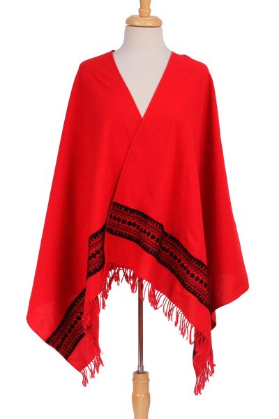 Cotton shawl, Field of Poppies