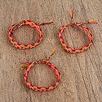 Cotton braided wristband bracelets,