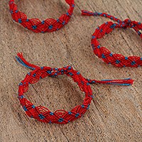 Cotton braided wristband bracelets,
