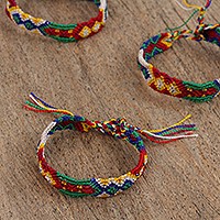 Cotton braided wristband bracelets,
