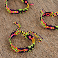 Cotton braided wristband bracelets,