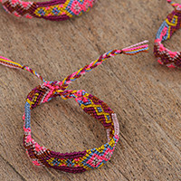 Cotton braided wristband bracelets,
