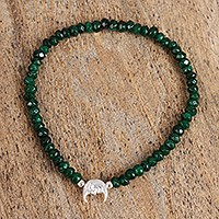 Agate beaded stretch bracelet,