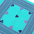 Cotton cushion covers, 'Chic Sampler' (pair) - Caribbean Blue Hand Embroidered Cotton Cushion Covers (Pair) (image 2c) thumbail
