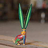 Featured review for Wood alebrije sculpture, Big-Eared Rabbit