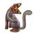 Wood alebrije sculpture, 'Cheerful Curiosity' - Handcrafted Copal Wood Alebrije Cat Sculpture from Mexico (image 2b) thumbail