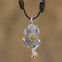 Amber pendant necklace,