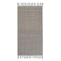 Wool area rug, 'Desert Drops' (2.5x5) - Handwoven Wool Area Rug from Mexico (2.5x5)