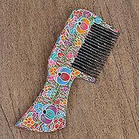 Wood decorative comb,