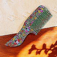 Wood decorative comb,