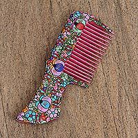 Wood decorative comb,