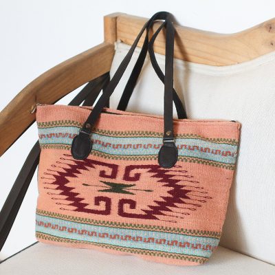 Wool tote bag, Fret Fashion