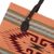 Wool tote bag, 'Fret Fashion' - Pink and Dark Red Fret Motif Handwoven Wool Tote Bag (image 2b) thumbail