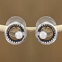 Sterling silver stud earrings,