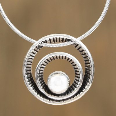 Sterling silver pendant necklace, Wheel of Time