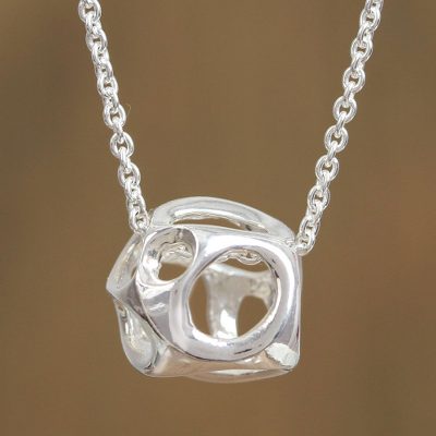 Sterling silver pendant necklace, Form of Fortune