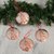 Sterling silver accented copper ornaments, 'Christmas Pine' (set of 4) - Sterling Silver Accent Copper Tree Ornaments (Set of 4) (image 2b) thumbail