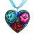 Wood pendant necklace, 'Flowers of My Heart' - Floral Heart-Shaped Wood Pendant Necklace from Mexico (image 2b) thumbail