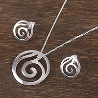 Sterling silver jewelry set,