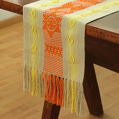 Cotton table runner, Pre-Hispanic Memories
