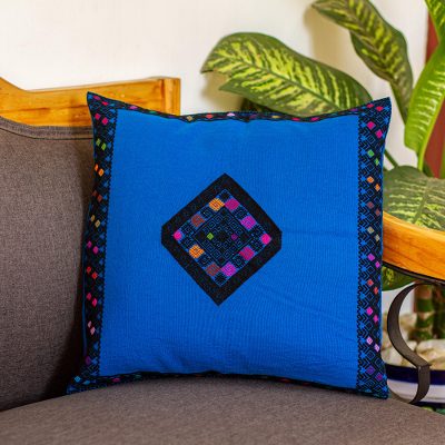 Cotton cushion cover, Royal Blue Enchantment