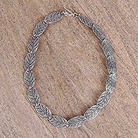 Sterling silver link necklace,