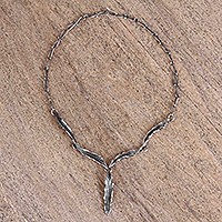 Sterling silver pendant necklace,