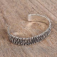 Sterling silver cuff bracelet,