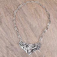 Sterling silver pendant necklace,