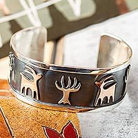 Sterling silver cuff bracelet,