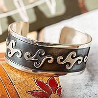 Sterling silver cuff bracelet,