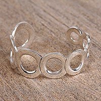 Sterling silver cuff bracelet,