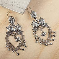 Sterling silver chandelier earrings,
