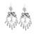 Sterling silver chandelier earrings, 'Amorous Delight' - Heart-Shaped Taxco Sterling Silver Chandelier Earrings (image 2a) thumbail