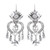Sterling silver chandelier earrings, 'Miracle of San Miguel' - Religious Taxco Sterling Silver Chandelier Earrings (image 2a) thumbail