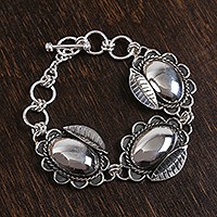 Sterling silver link bracelet,