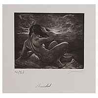 'Anxiety' - Signed Artistic Nude Print from Mexico