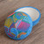 Ceramic decorative box, 'Vibrant Dove' - Hand-Painted Ceramic Decorative Box from Mexico thumbail