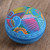 Ceramic decorative box, 'Vibrant Dove' - Hand-Painted Ceramic Decorative Box from Mexico (image 2b) thumbail