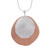 Sterling silver and copper pendant necklace, 'Rippling Eclipse' - Sterling Silver and Copper Pendant Necklace from Mexico (image 2a) thumbail