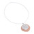 Sterling silver and copper pendant necklace, 'Rippling Eclipse' - Sterling Silver and Copper Pendant Necklace from Mexico (image 2d) thumbail